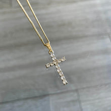 Load image into Gallery viewer, Classic Diamond Cross Necklace
