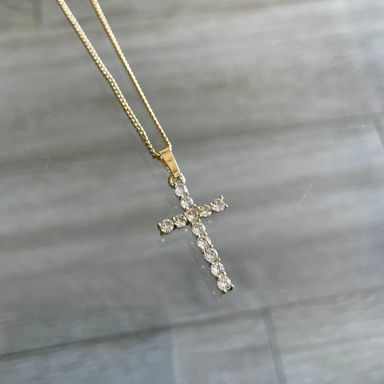 Classic Diamond Cross Necklace