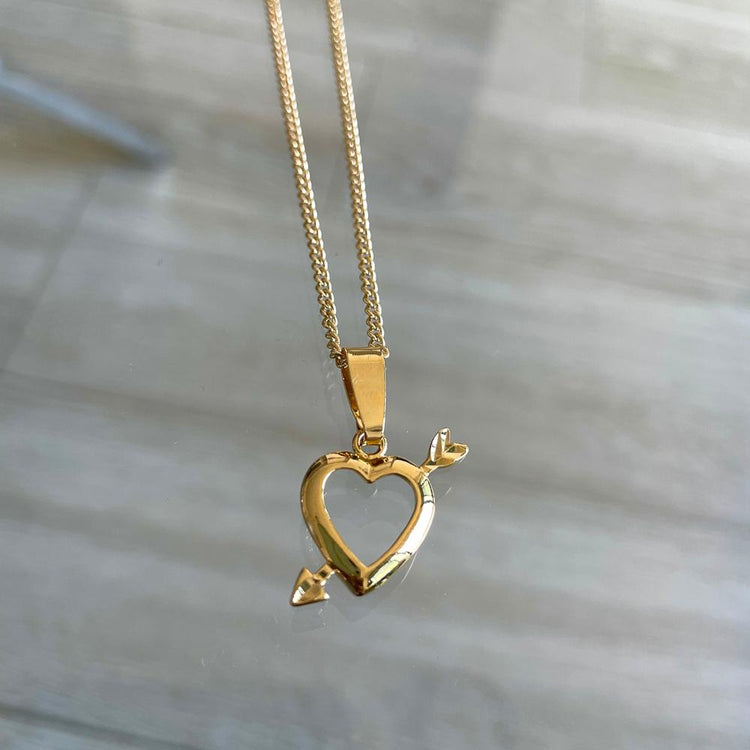 Cupid's Heart Pendant Necklace