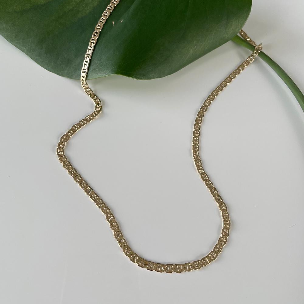 Mariner Link Chain Necklace in 14K Yellow Gold