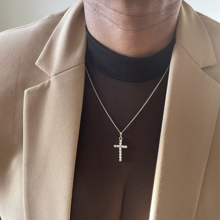 Classic Diamond Cross Necklace